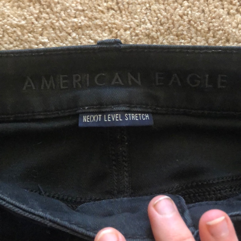 AEO Next Level Stretch Black High Rise Skinny Jean - Picture 11 of 12